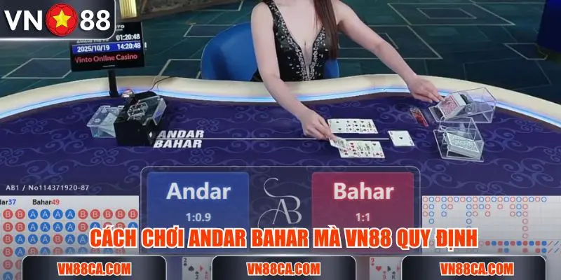 Cách chơi Andar Bahar mà VN88 Casino quy định