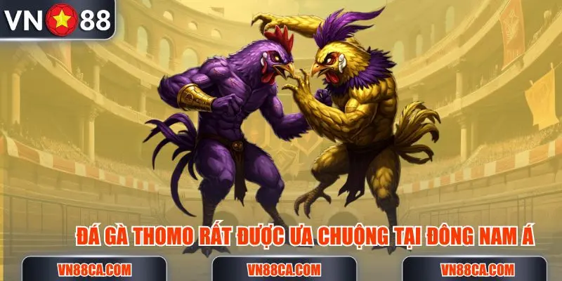 Đá gà Thomo rất được ưa chuộng tại các nước tại Đông Nam Á