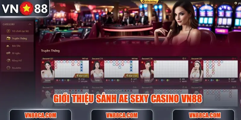 Giới thiệu sảnh AE Sexy Casino VN88