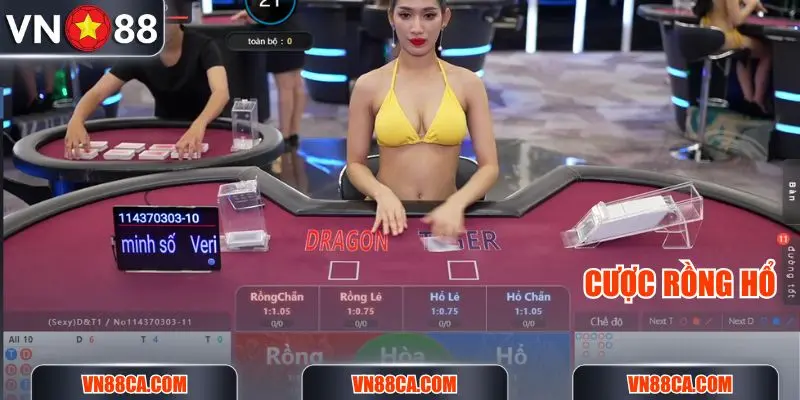 Hệ thống các cửa đặt cược Rồng Hổ mà Casino VN88 setup