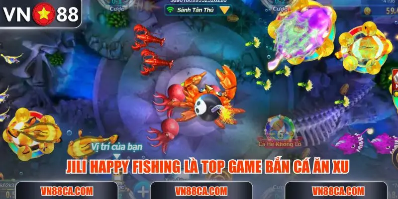 Jili Happy Fishing là top game bắn cá ăn xu đứng đầu năm 2025
