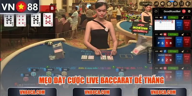 3 mẹo đặt cược live Baccarat giúp bạn tăng tỷ lệ thắng cược